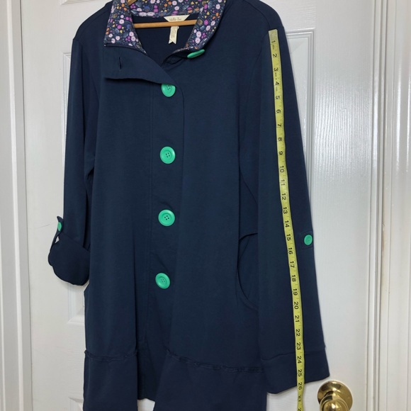 Matilda Jane A Million Little Things Cotton Blend Pockets Zipper Button Jacket L - Picture 16 of 16